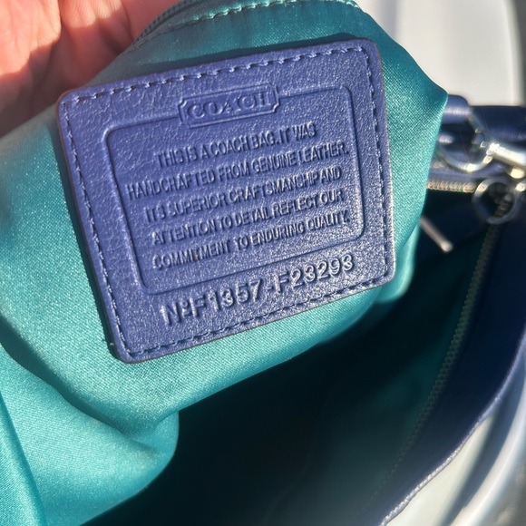 Coach Blue Leather Large Purse - Picture 3 of 16